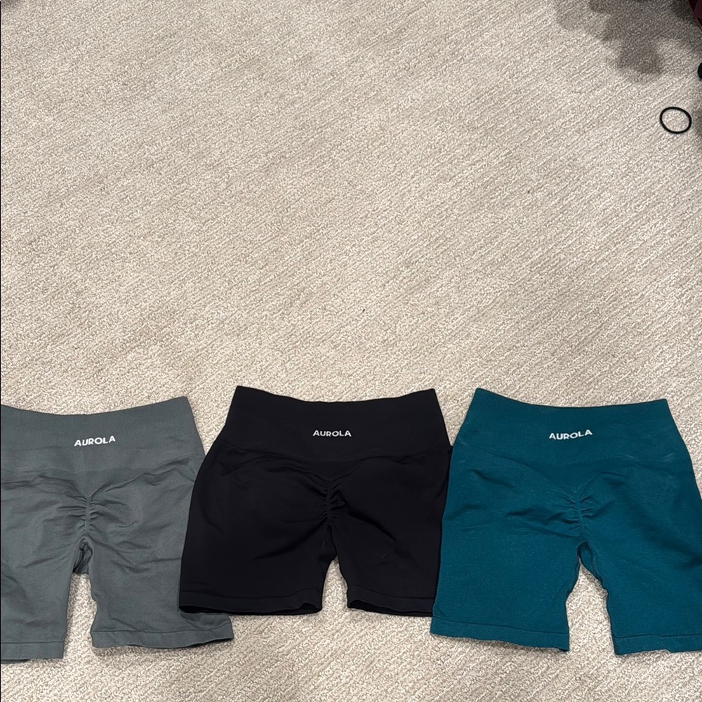 AUROLA Women's Athletic Shorts - Black, Gray, Teal